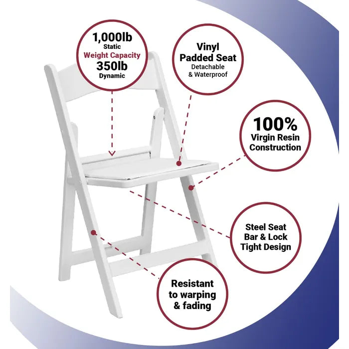White Resin Folding Chairs