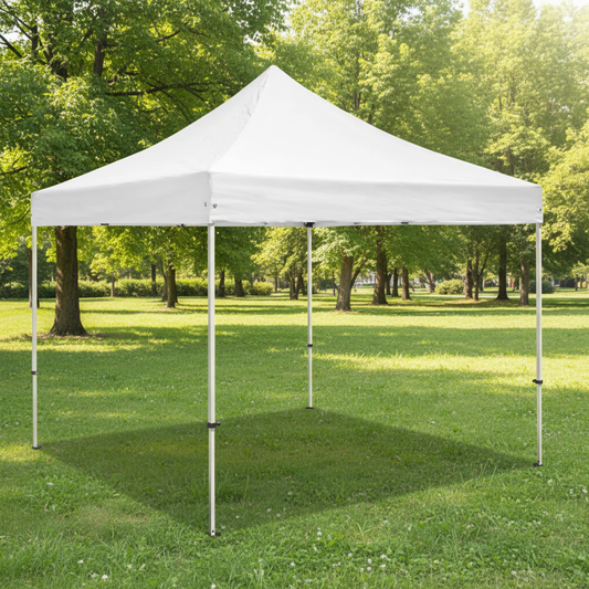 White Steel Frame Canopy - 10'x10'
