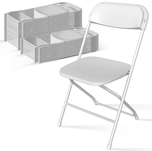 White Plastic Folding Chair